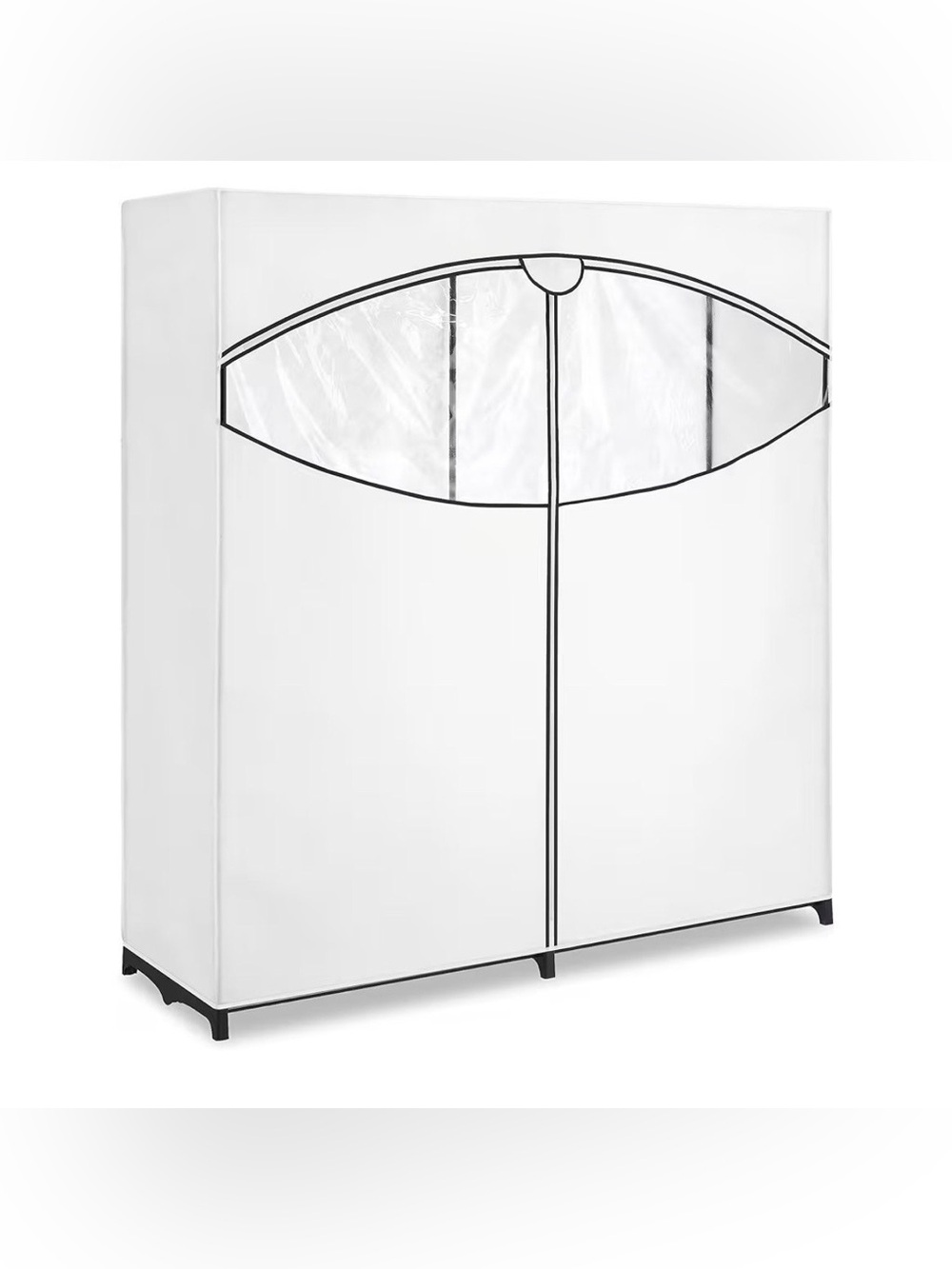 Whitmor 60-inch Extra-Wide Clothes Closet, 60” with White Cover